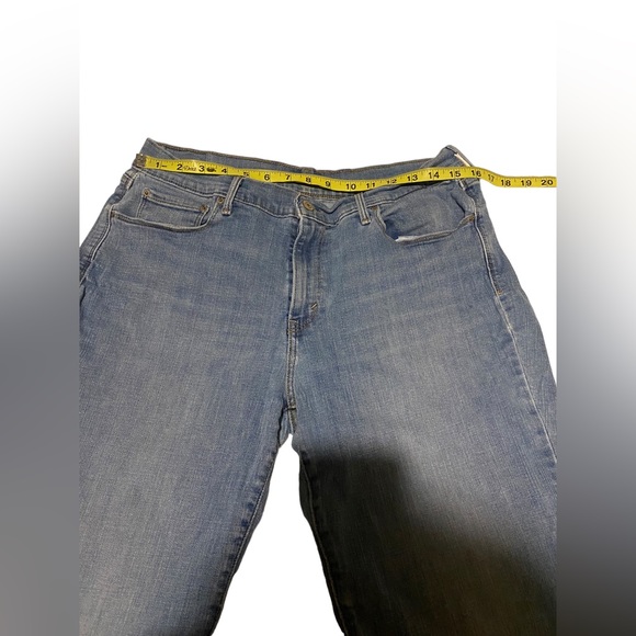 Levi’s505 Straight Jeans Women’s Size 16 Blue Light Wash Denim Stretch MidRise - Picture 10 of 16